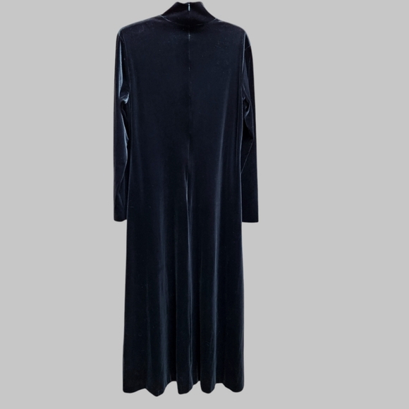Jones New York Maxi Dress Black Velveteen - Picture 3 of 6